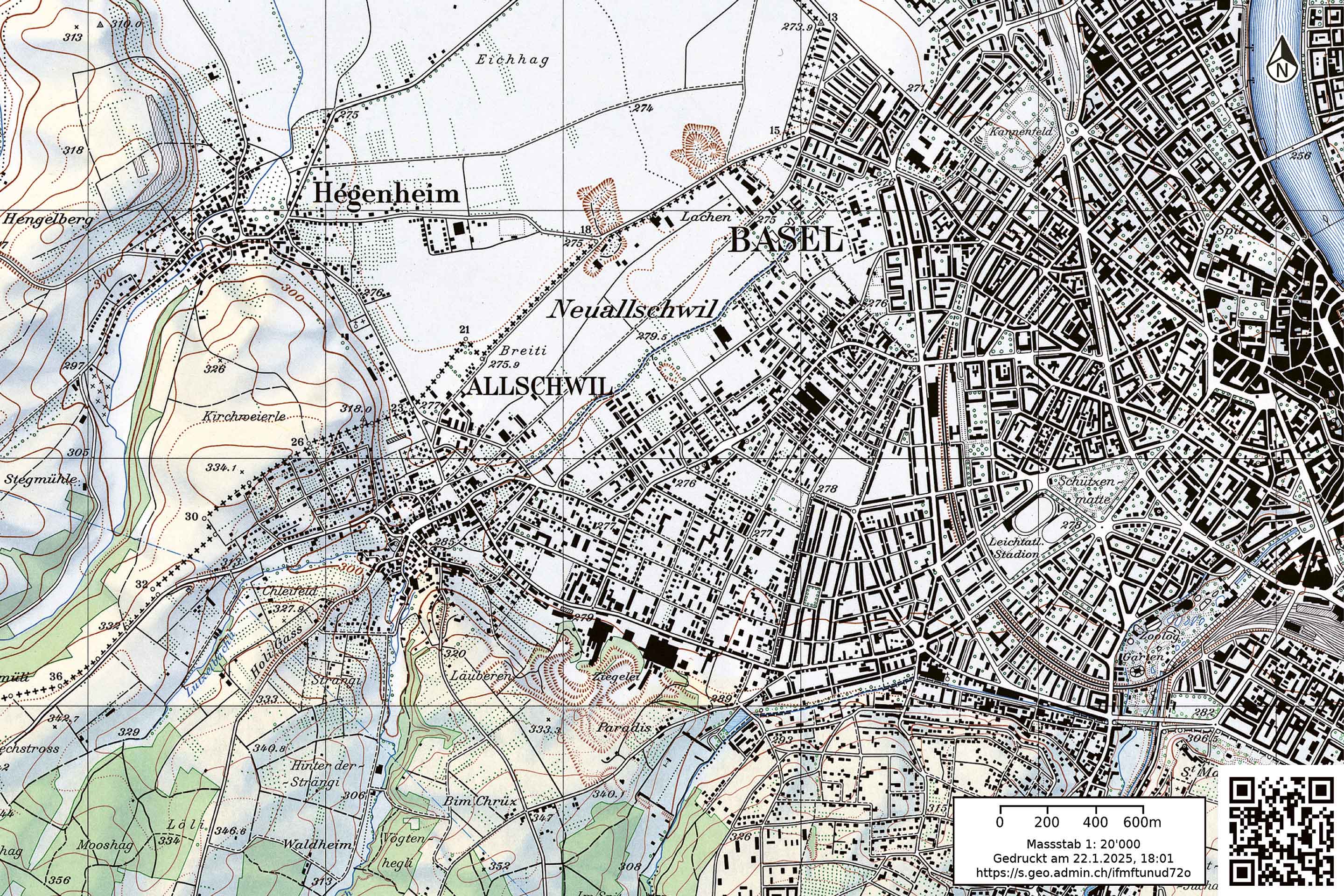 1975 Schliessung der Ziegeleiproduktion; Gewerbe- und Einkaufsnutzungen ziehen an die Binningerstrasse. In Neuallschwil entstehen Gesamtüberbauungen, rund um den historischen Dorfkern Einfamilienhäuser.