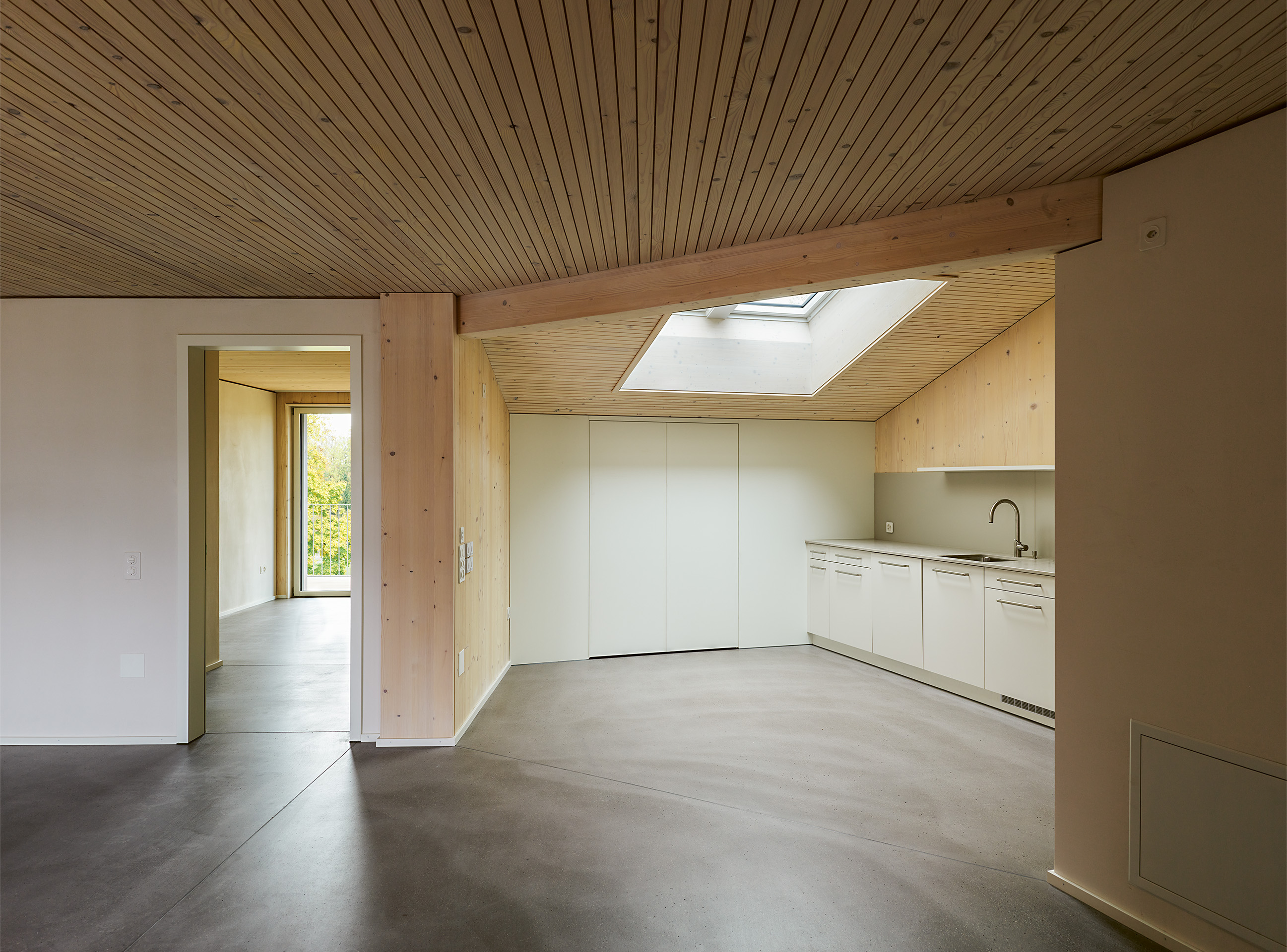 Siedlung Burkwil, Meilen: Innenansicht einer Wohung, Architektur: Duplex Architekten.