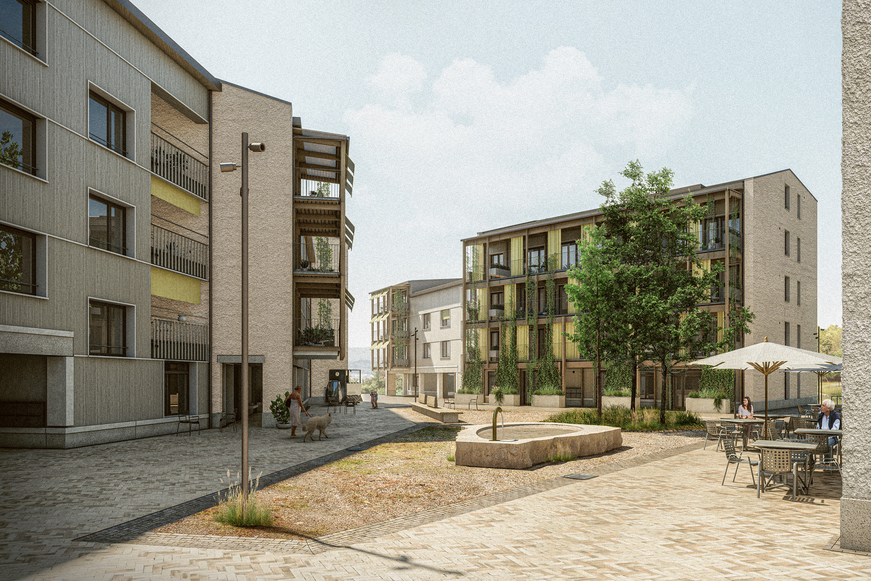 Ansicht Siedlung Burkwil, Meilen; Architektur: Duplex Architekten