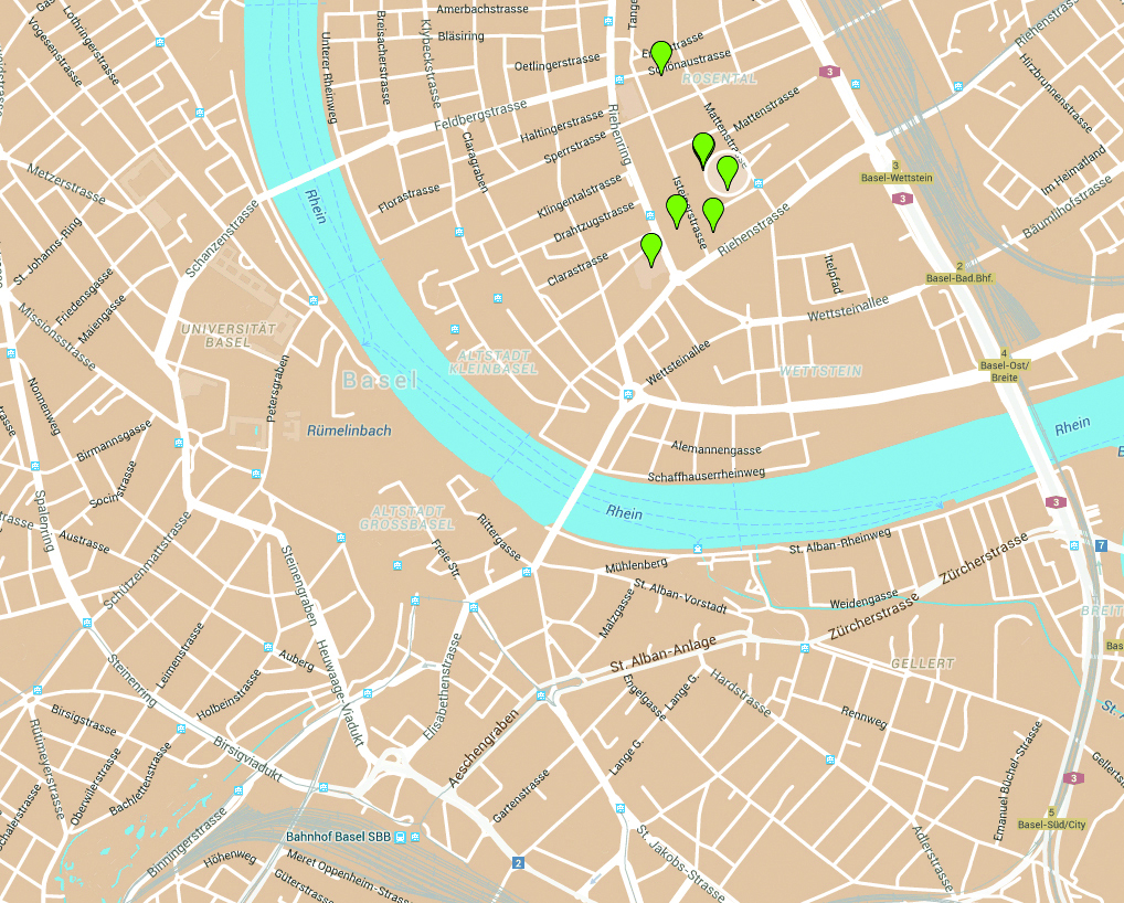 Hier finden Sie den interaktiven Stadtplan von Basel: bit.ly/1ZePyG6