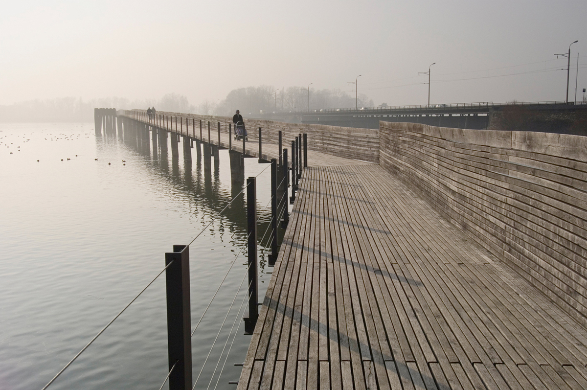Steg über den Zürichsee zwischen Rapperswil und Hurden