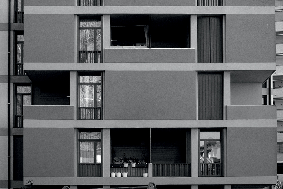 Peppo Brivio, Casa d’appartamenti Albairone a Massagno, 1957.