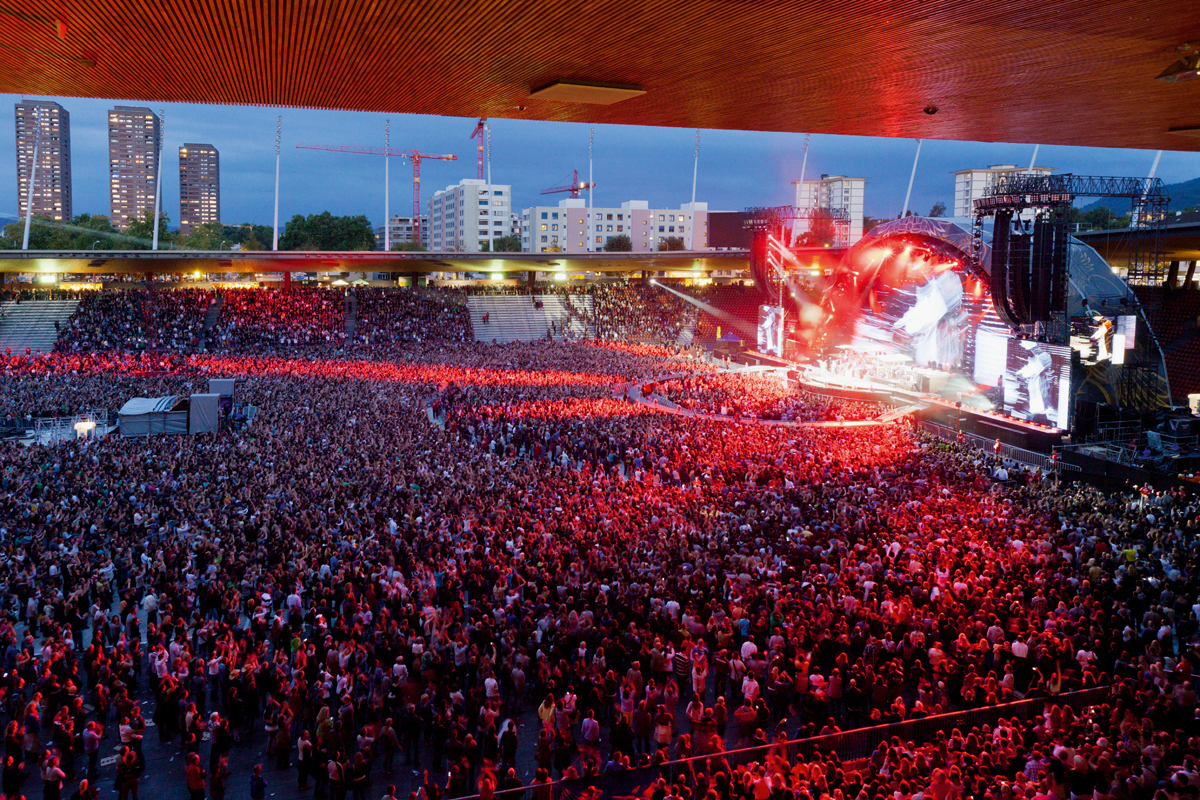 Bon-Jovi-Konzert 2011. «Weiter sind im Letzigrund jährlich vier grosse Konzerte zugelassen, und für diese ist das Stadion schweizweit einfach genial und einzigartig.» (Andreas Bachmann)