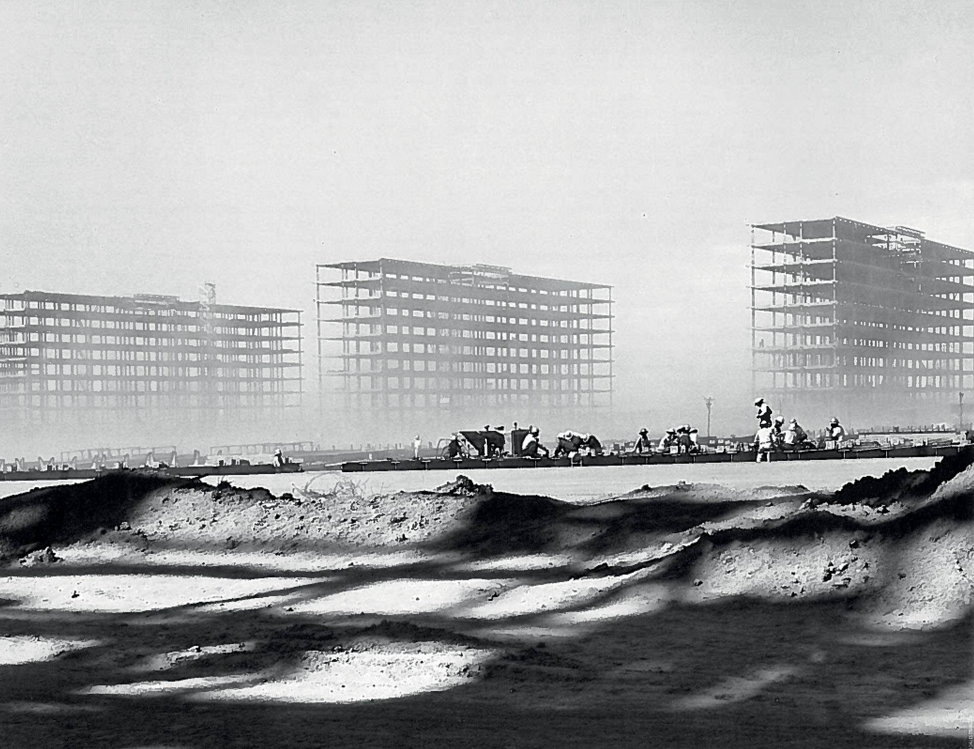 Brasilia 1959, L’esplanade del ministero delle costruzioni, 3 anni dopo il concorso urbanistico.