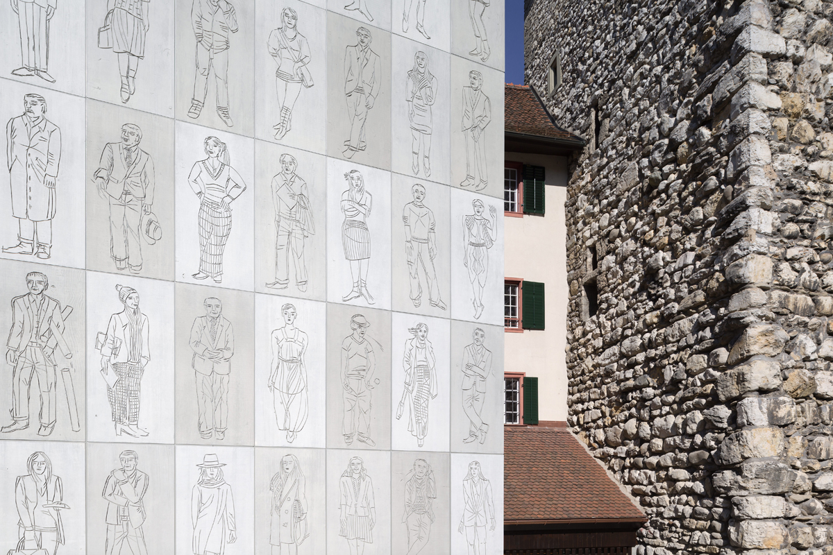 Detailansicht der Südfassade.