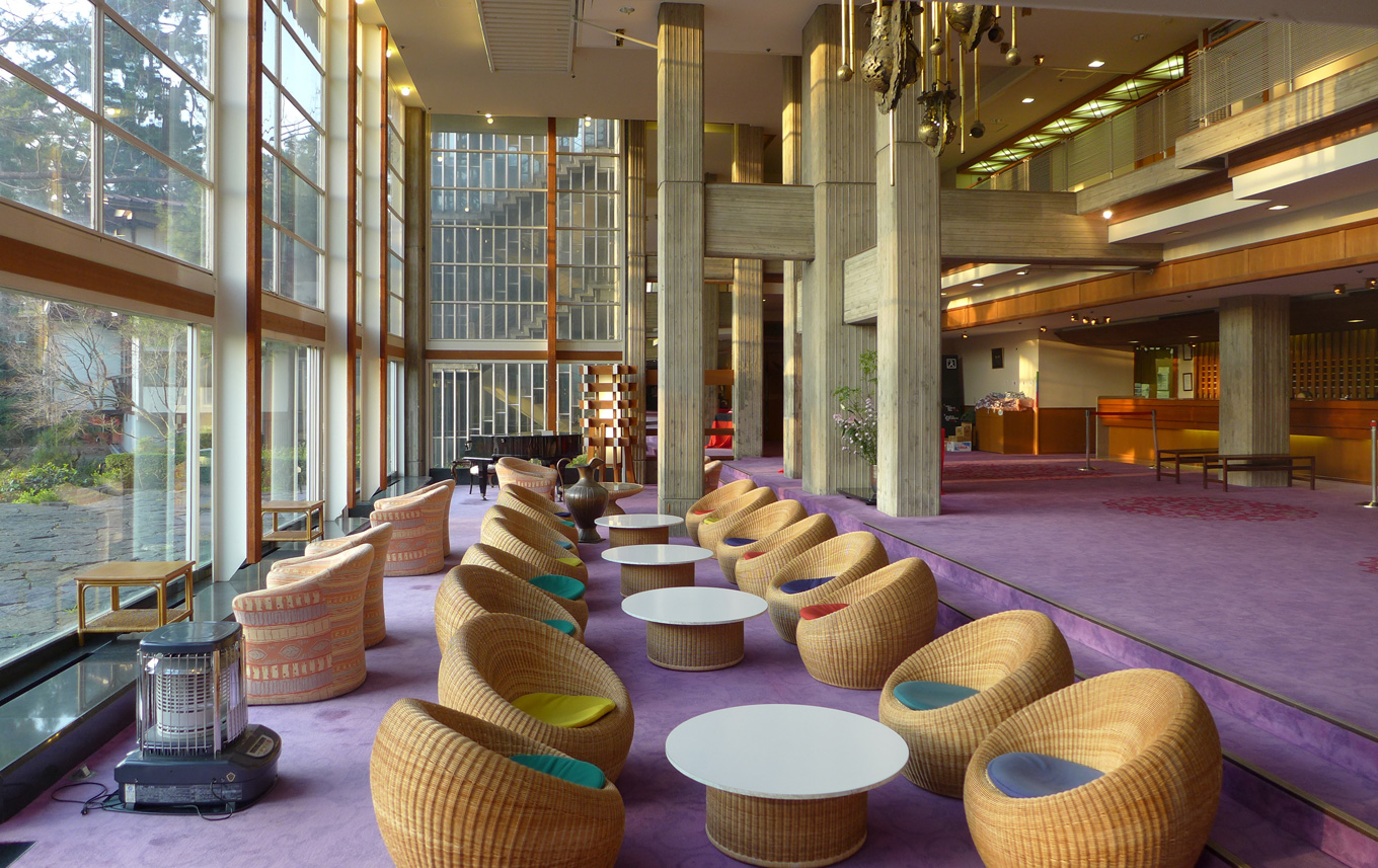 Hotel Tokoen, lobby, Yanago,1964