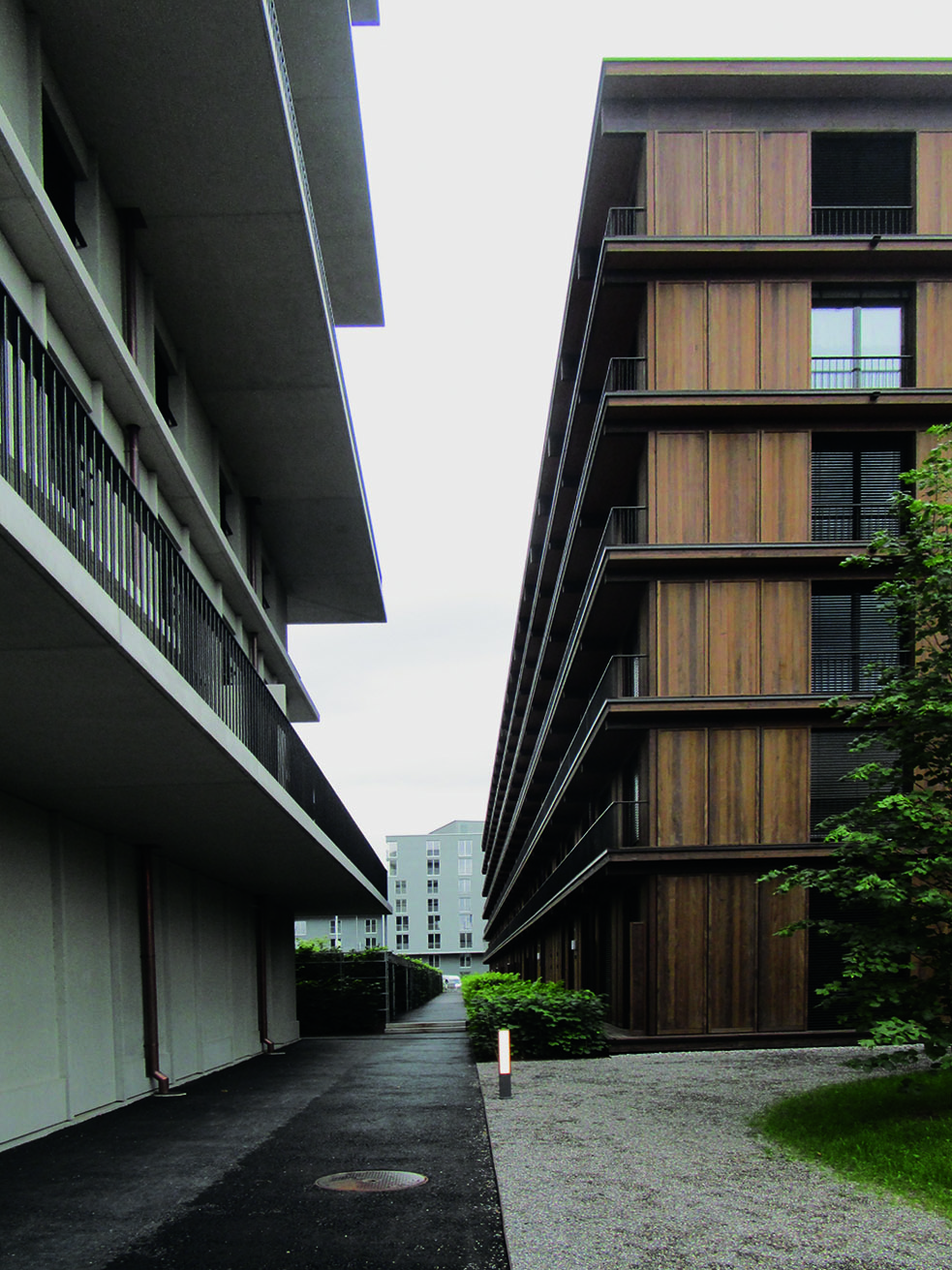 Rielaborazione dell’elemento della cornice marcapiano in edifici di nuova costruzione nell’ex area industriale Freilager AG a Zurigo