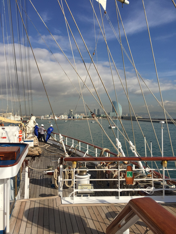 Die Einfahrt in den Hafen von Barcelona mit der «Star Flyer».