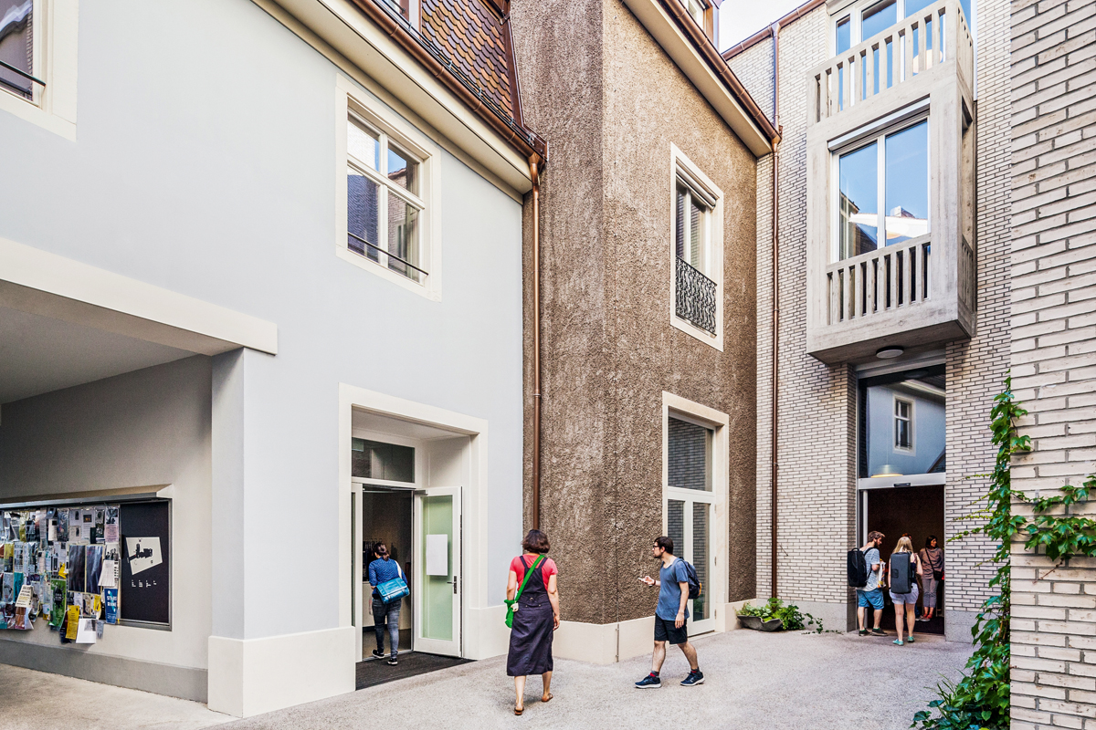 Der Jazz-Campus (2014, Buol &amp; Zünd) gehört zur Musik-Akademie Basel-Stadt.