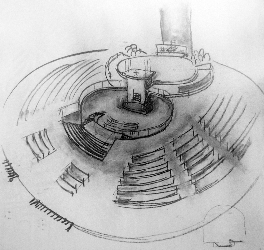 Unter Vorwegnahme von Ideen des Zweiten Vatikanischen Konzils hatte Hans Schwippert beim Umbau 1952–1963 die Altaranlage von St. Hedwig zu den Gläubigen hin orientiert und mit der räumlichen Verbindung von Kirchenraum und Unterkirche eine an das Petersgrab in St. Peter in Rom gemahnende Konzeption geschaffen.