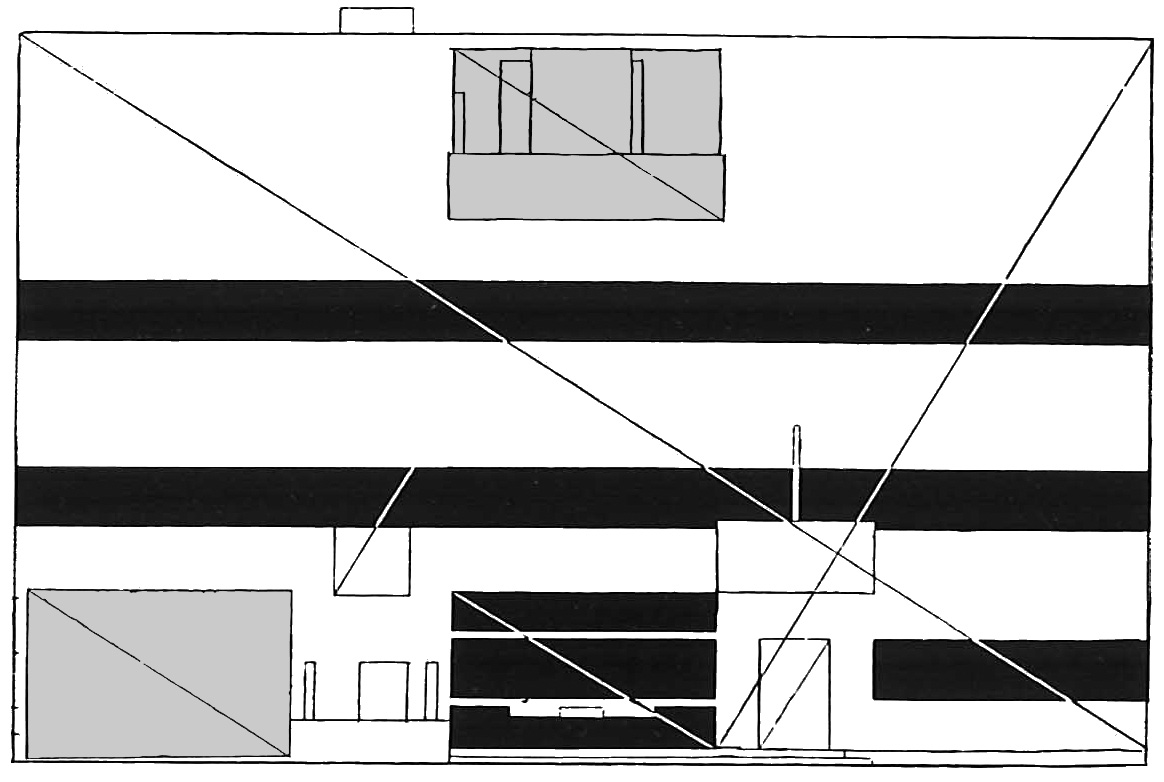 Le corbusier, Villa Stein de Monzie, Garches (F), 1926. Tracciato regolatore.