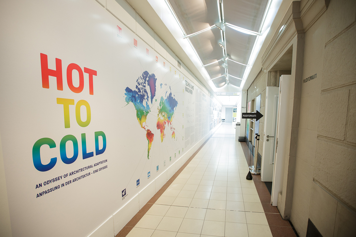 Impressionen aus der Ausstellung "Hot to Cold" im Deutschen Architekturmuseum Frankfurt.