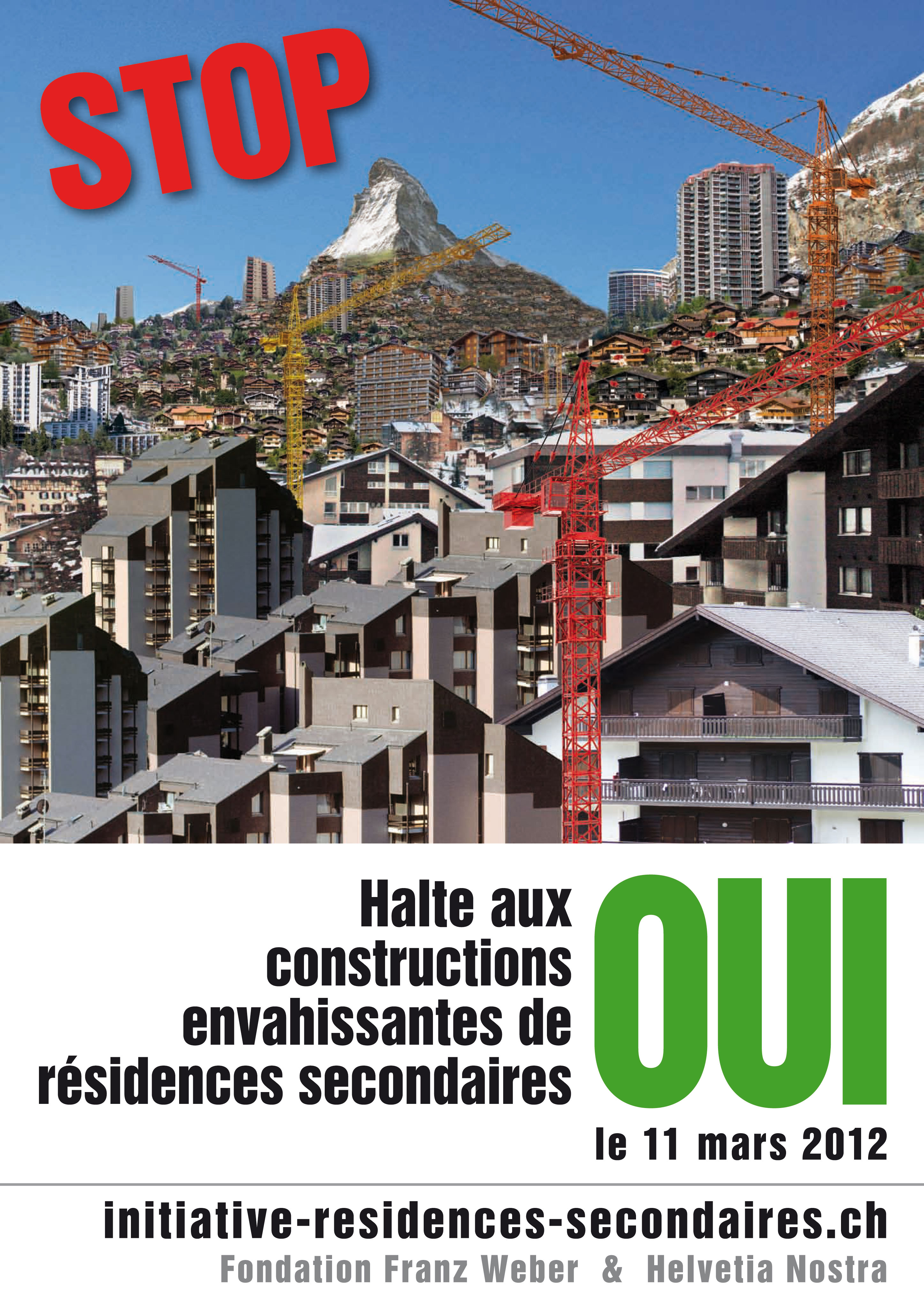 Affiche de campagne pour l’initiative Franz Weber, 2012