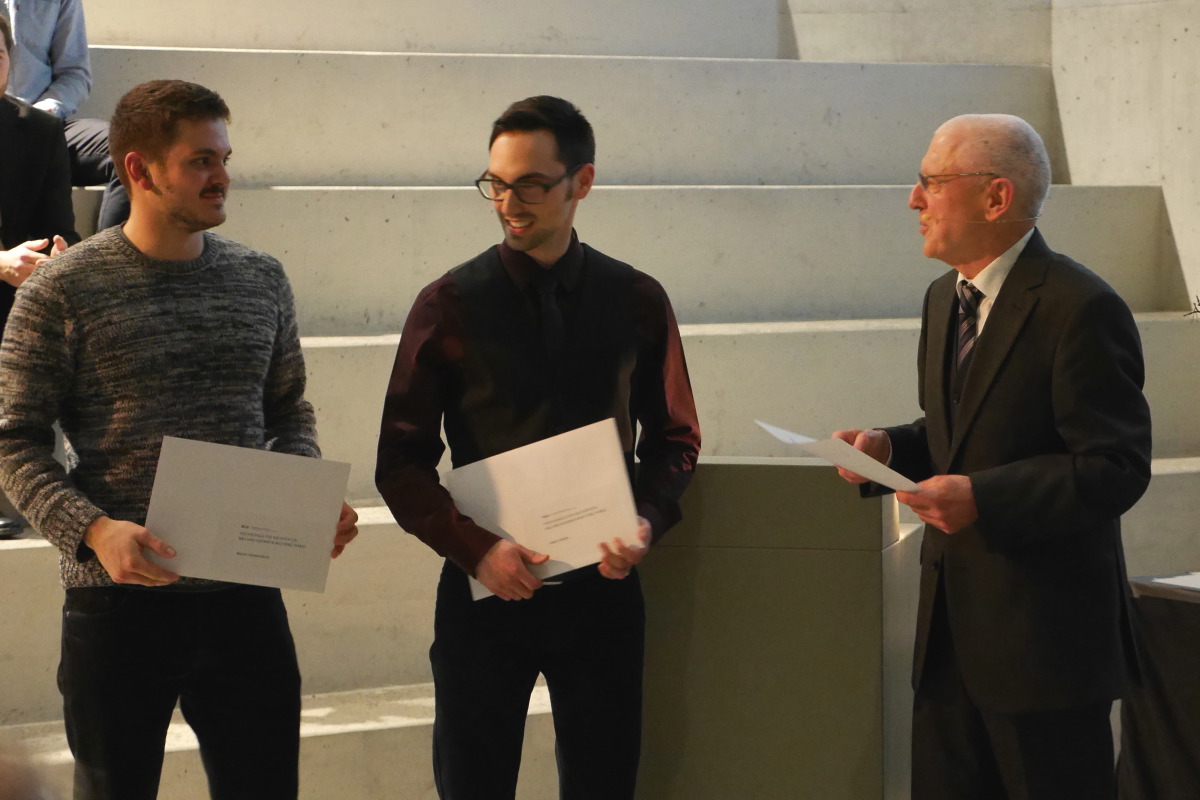 Marvin Schwendener, Fabio Grieder (beide: FHNW); Prof. Dr. Anton Steurer