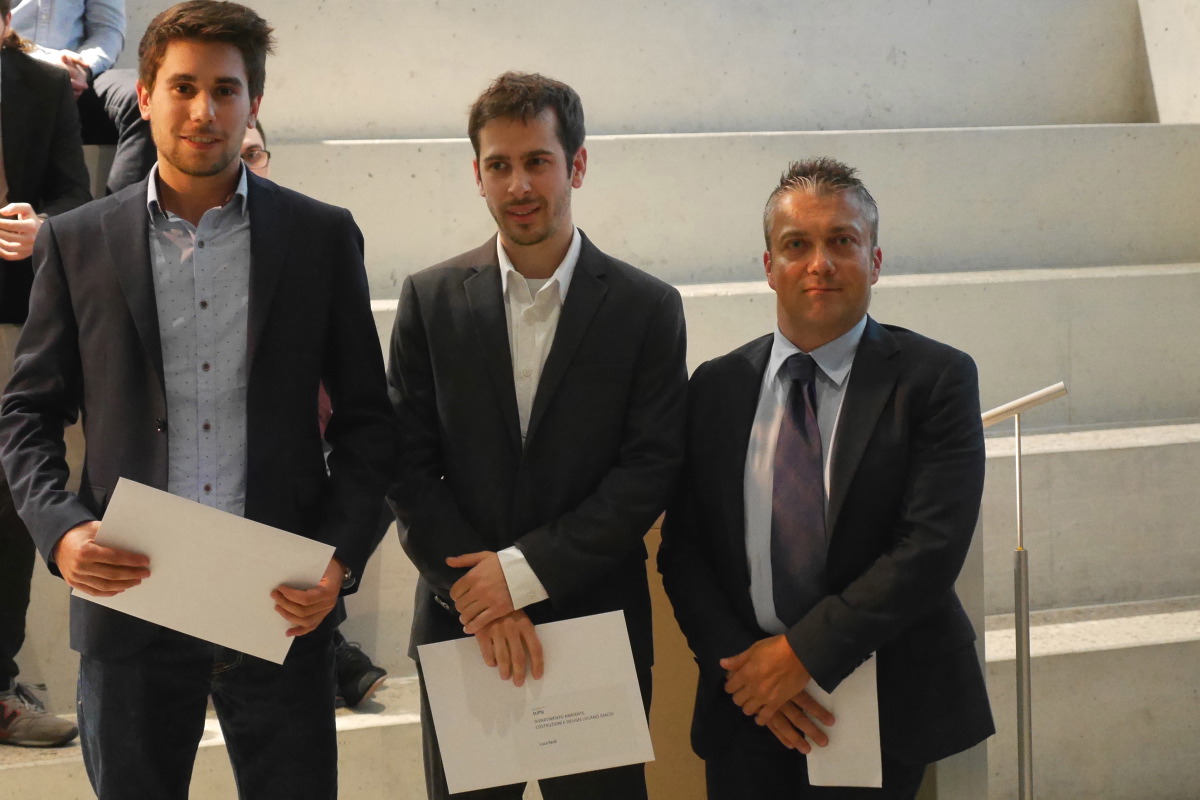 Luca Reali, Ivan Galli (beide: SUPSI); Manuel Lüscher, Responsabile del corso di laurea in Ingegneria civile SUPSI