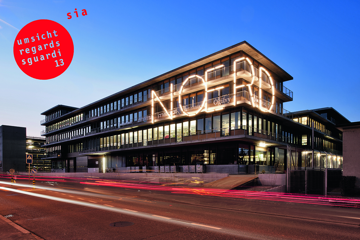 Veduta esterna dello stabile artigianale «Nœrd», Zurigo Oerlikon