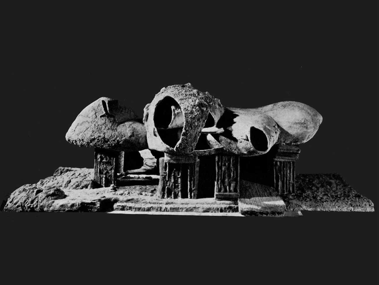 Frederick Kiesler, maquette de l’Endless House, 1959