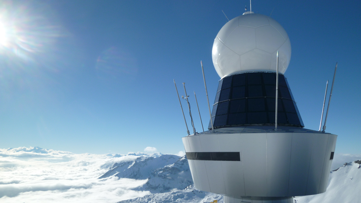 Wetterradar Pointe de la Plaine Morte im Wallis.