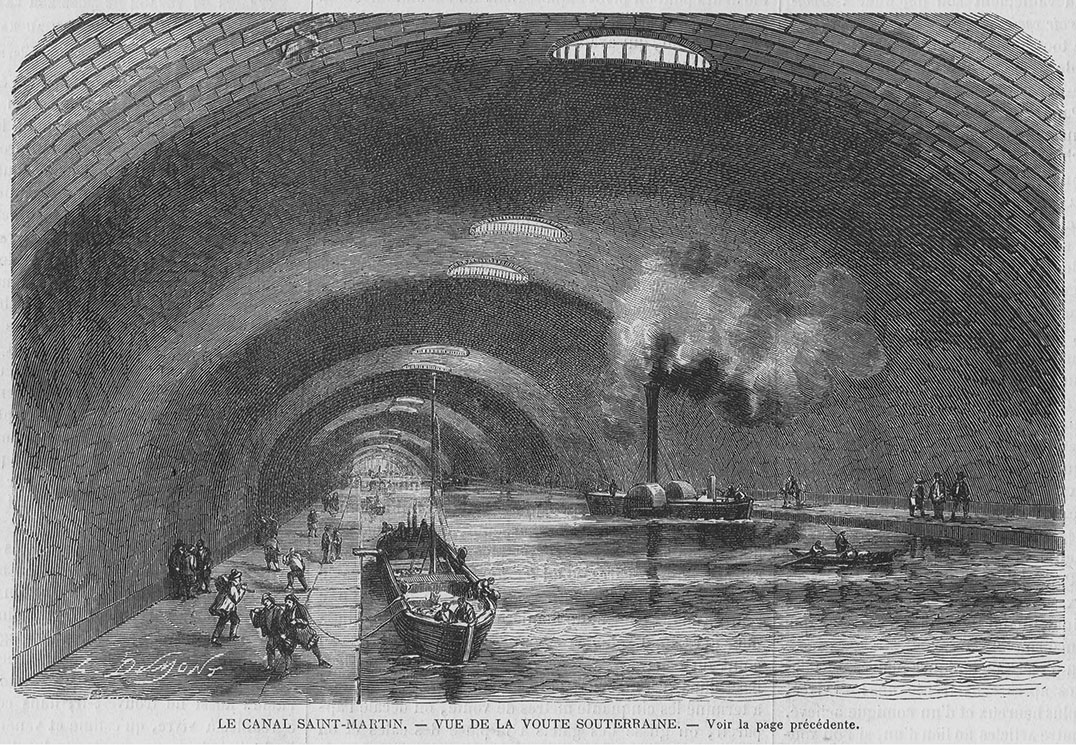 Il Canale St. Martin racchiuso da una volta (1860-62).