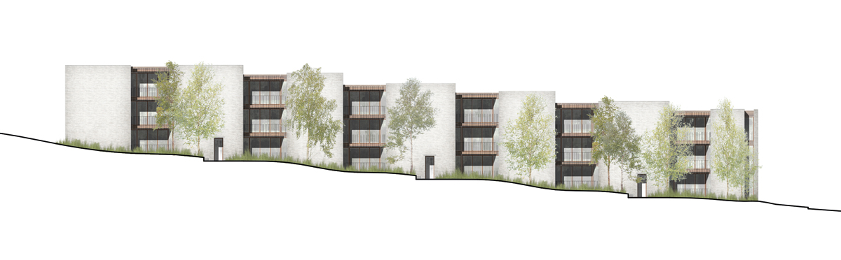 Wird weiter bearbeitet: Das Projekt von Morger Partner Architekten und Fontana Landschaftsarchitektur (Ansicht Marignanostrasse).