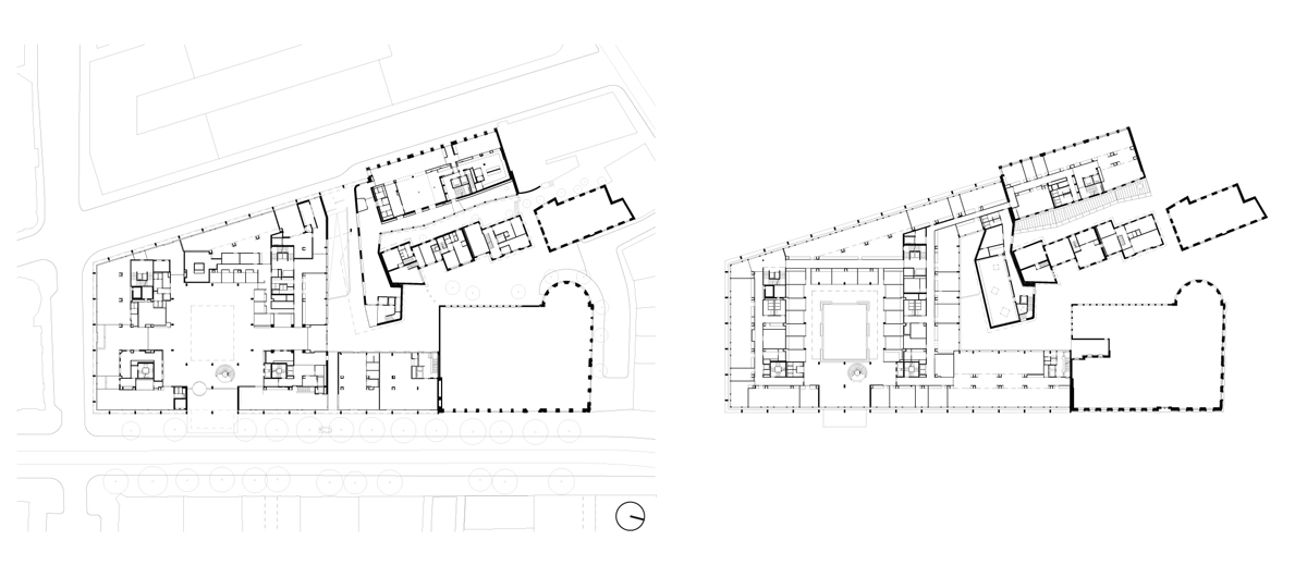 Grundrisse Erdgeschoss (links) und 1. Obergeschoss