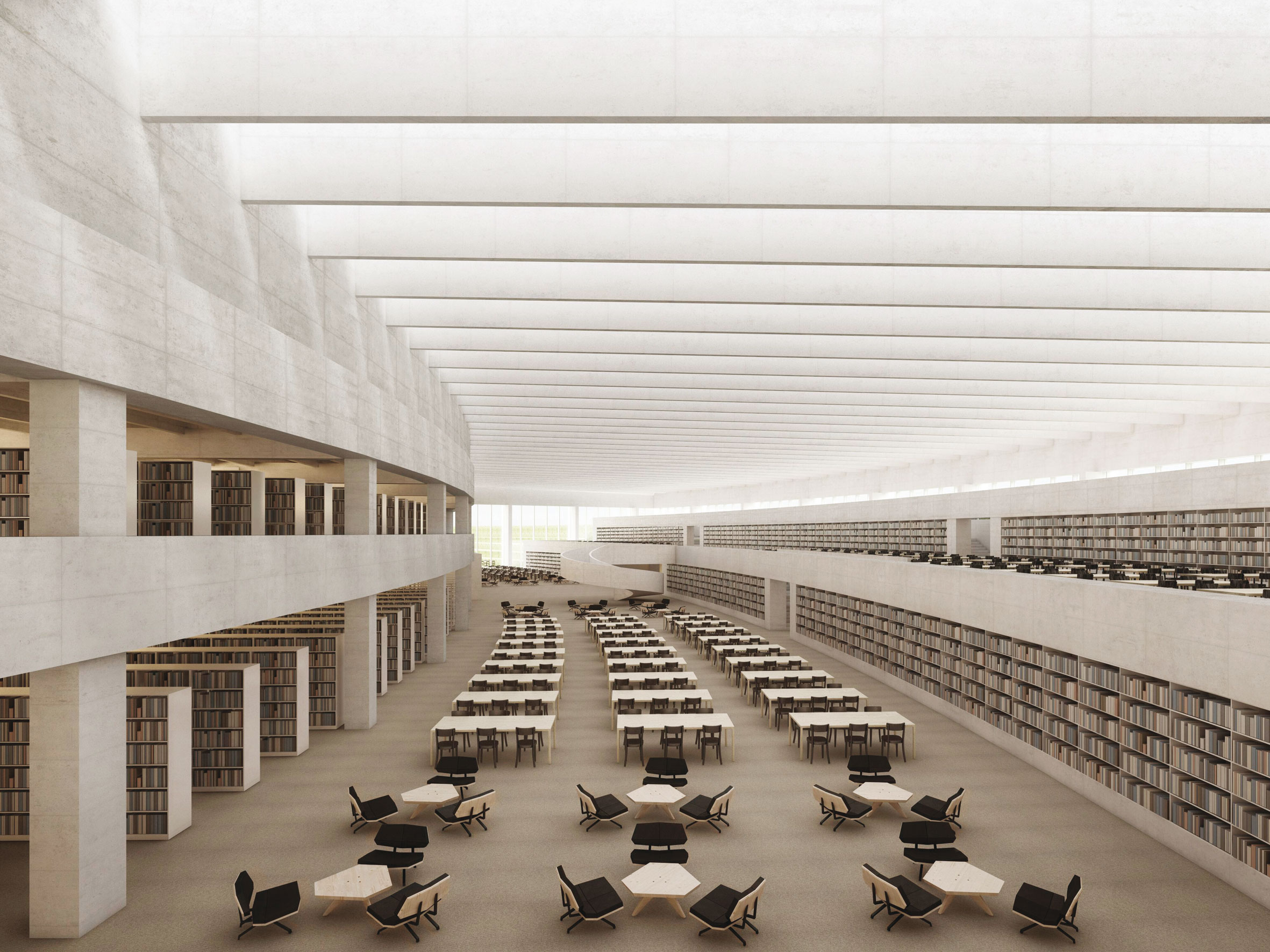Vue de la salle de lecture