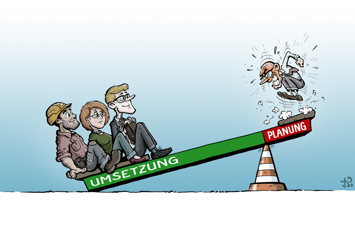 Eine Planung hat zwar enorme Hebelwirkung auf die gesamte folgende Wertschöpfungskette, die Planer sitzen aber oft an deren kürzerem Ende.