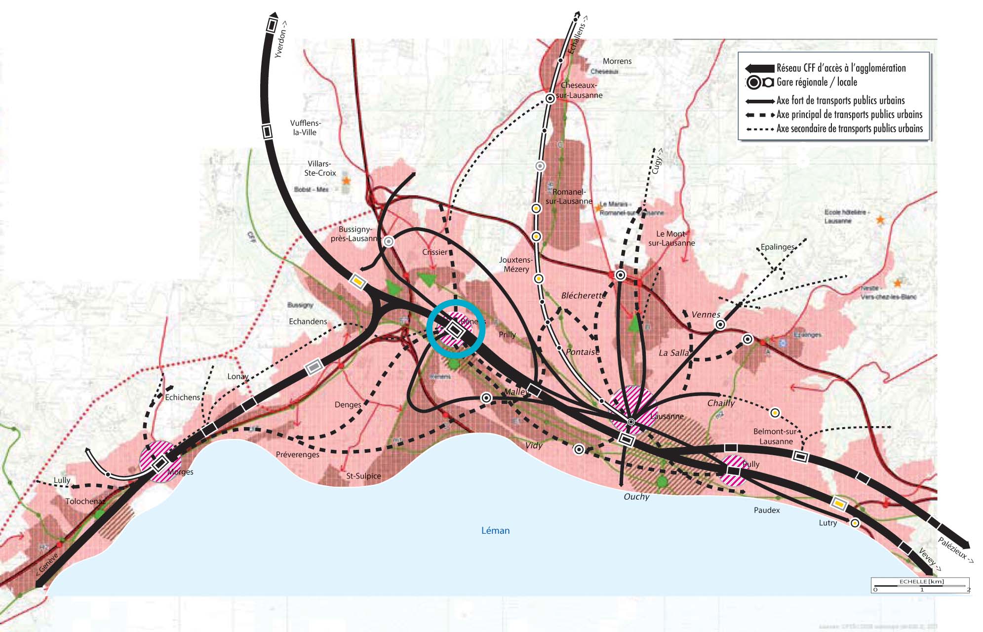 Au cœur d’un Ouest lausannois en pleine croissance, Renens devient une plaque tournante des transports publics : développement de l’offre ferroviaire, réalisation d’un axe fort de transports publics urbains, augmentation de la capacité du métro m1.