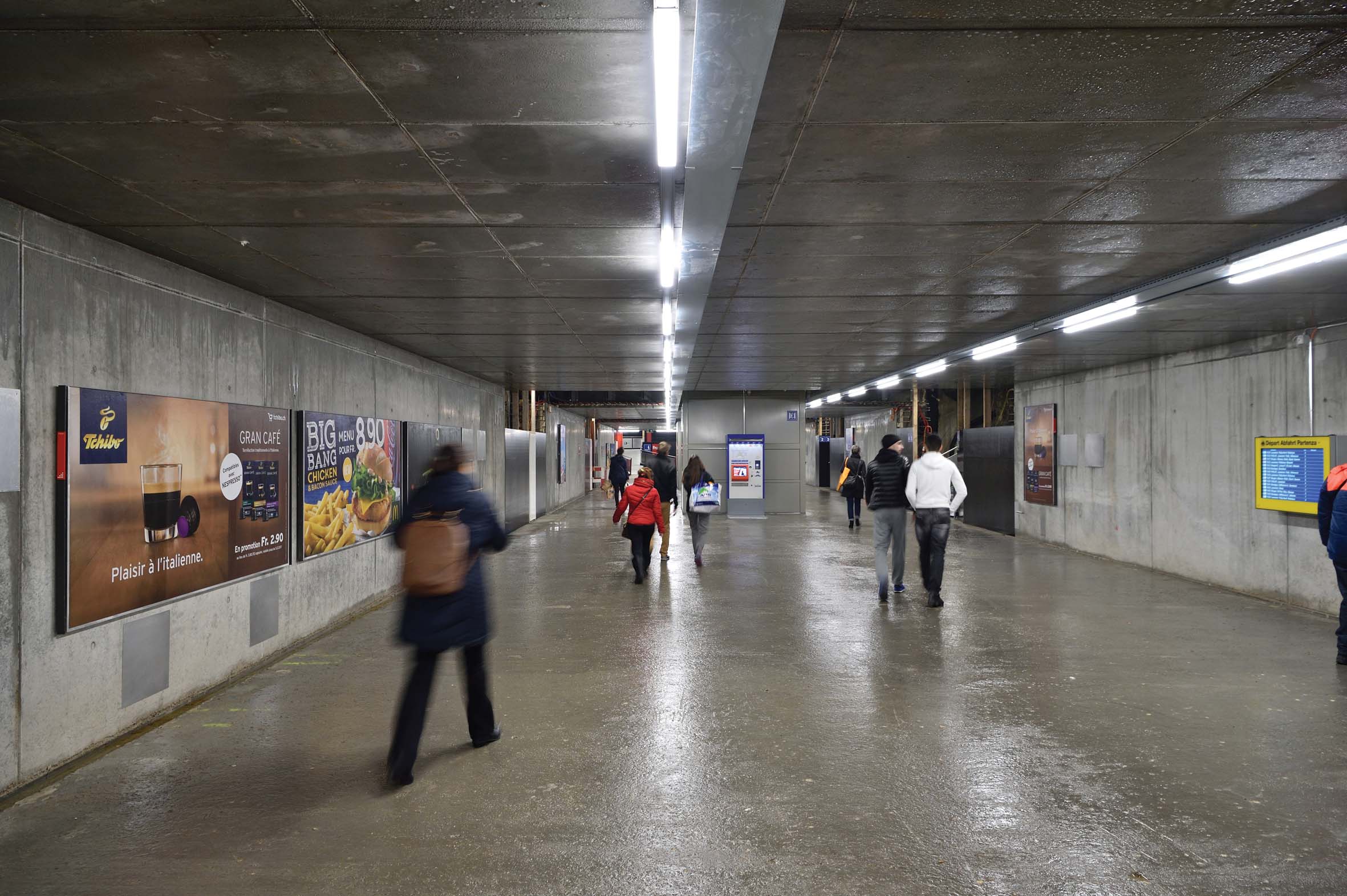 Le passage inférieur dans sa configuration provisoire