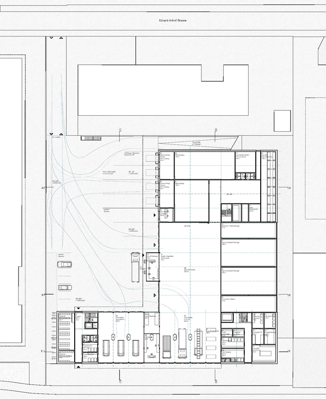 «Garde Du Nord», ARGE Wagner Vanzella Architekten / Ressegatti Thalmann Architektinnen: Grundriss EG.