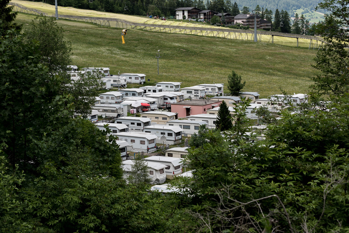 Rodelbahn und Campingplatz rund um das Portal Churwalden.