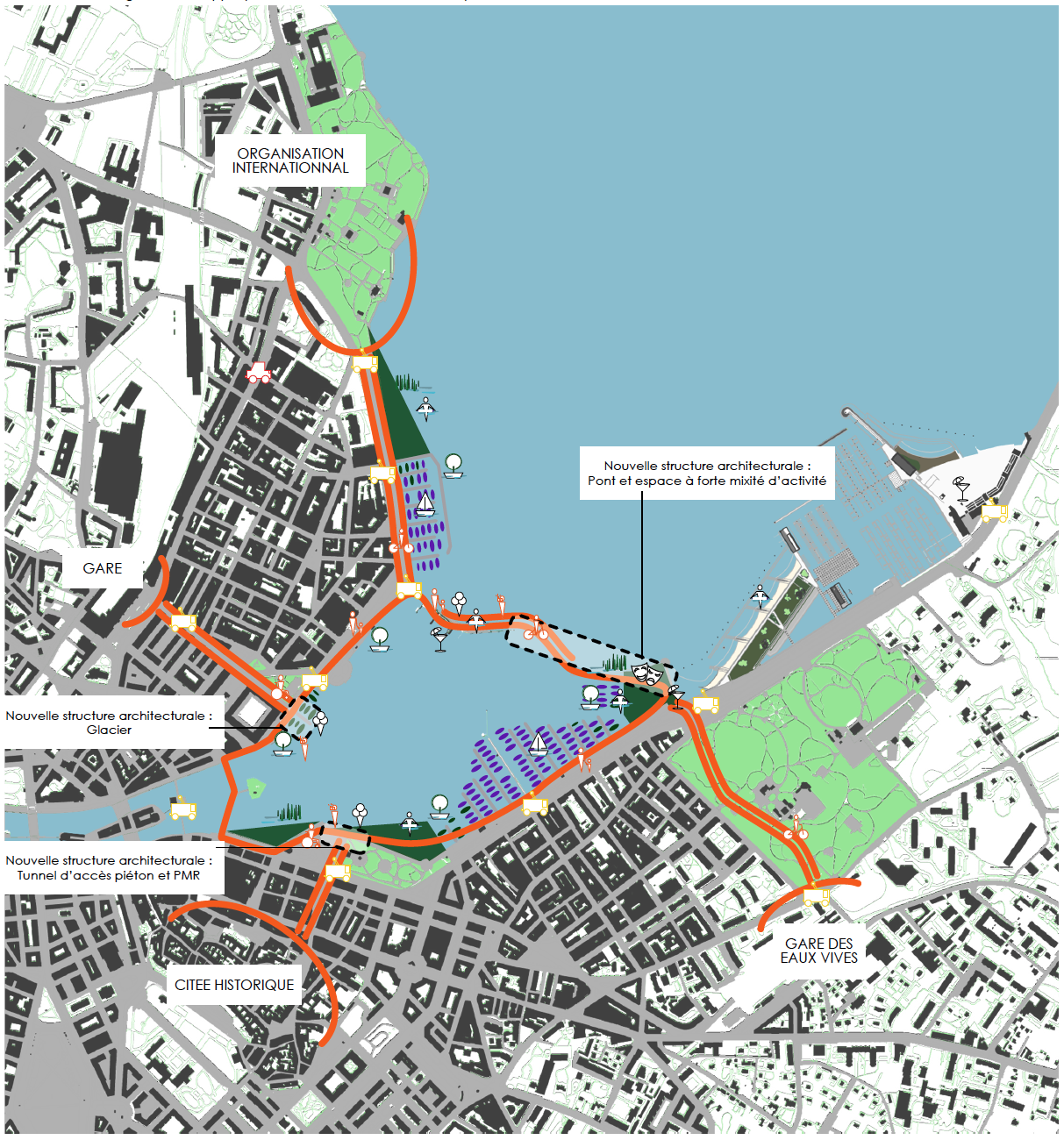 Plan de situation du Projet «Enlacée»