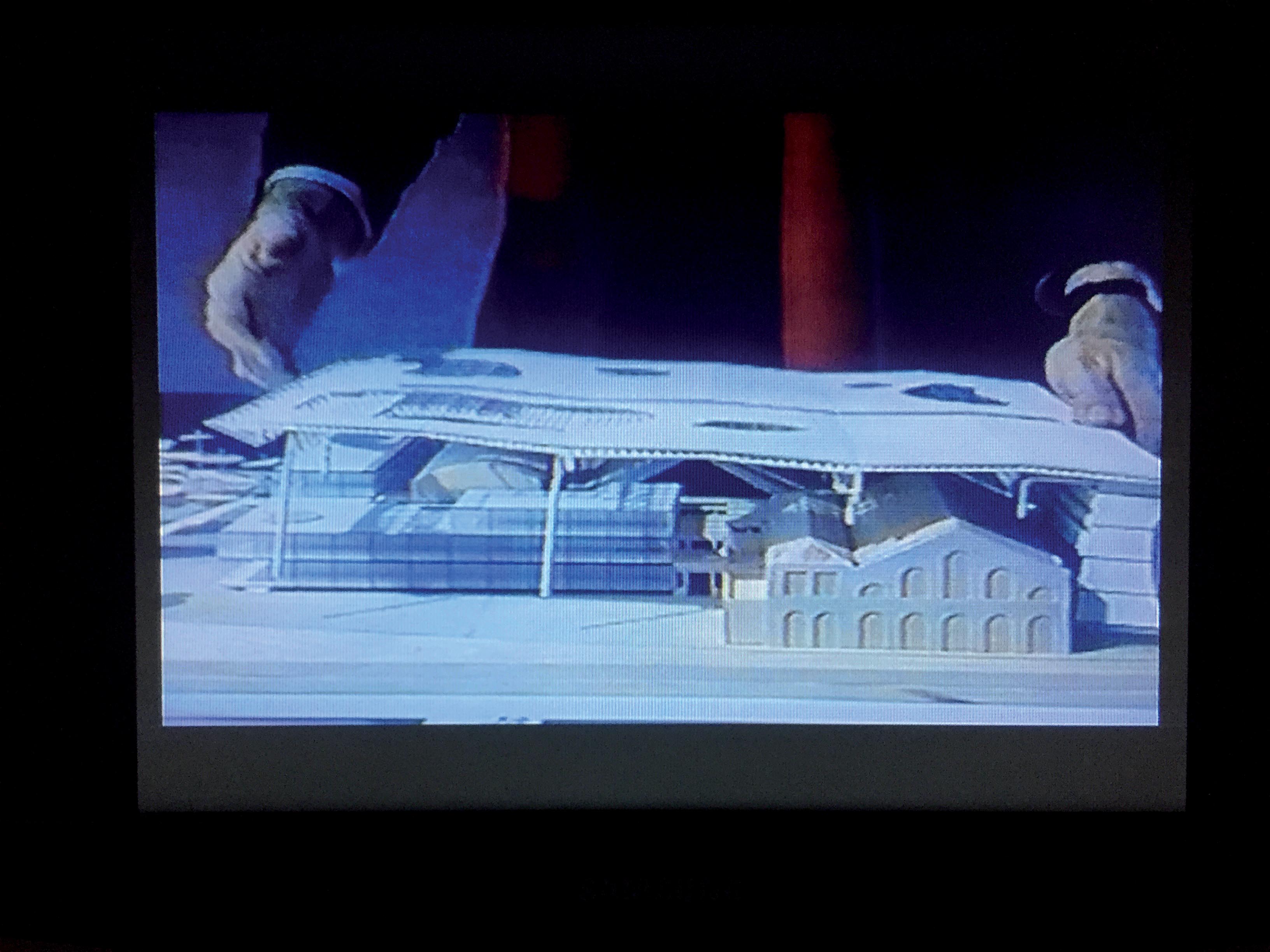 Captures du film d’Alain Fleischer sur l’aménagement du Fresnoy par Bernard Tschumi
