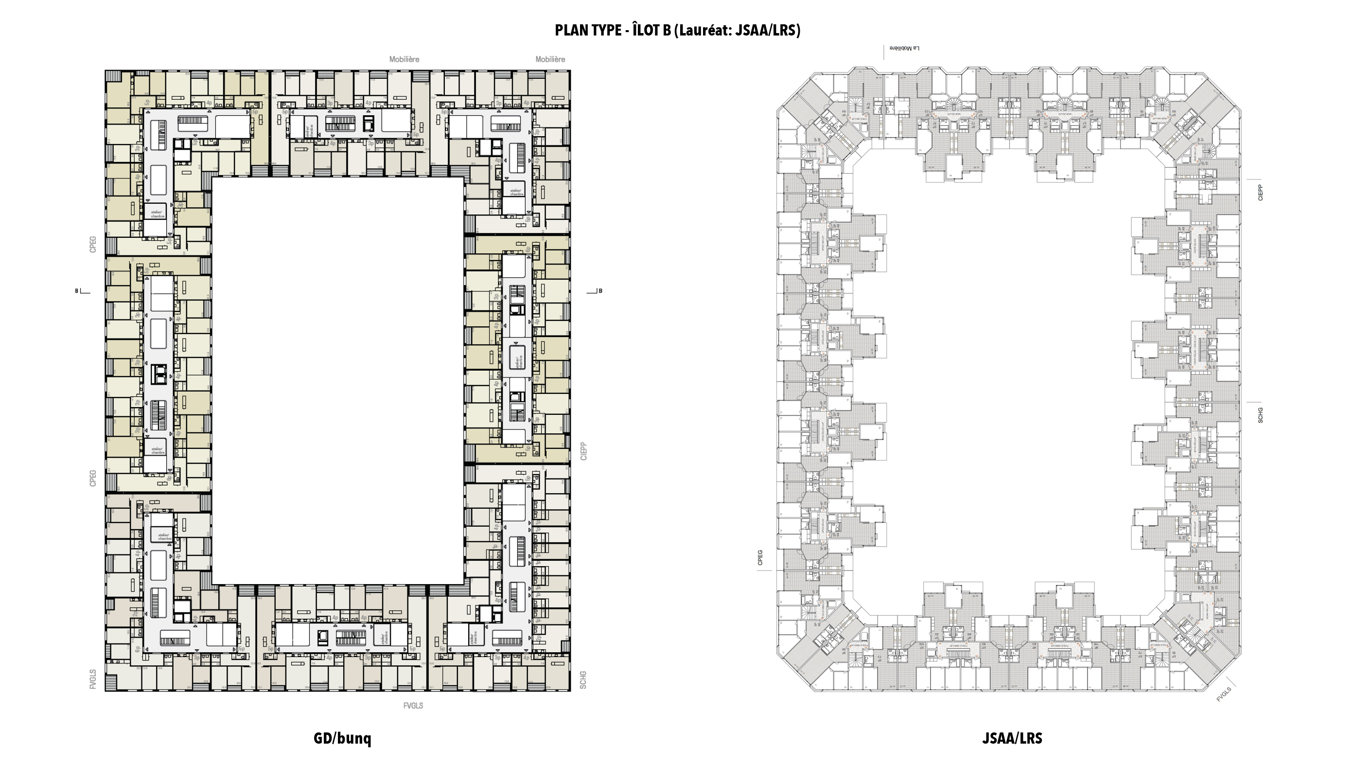 Plan type - Îlot B