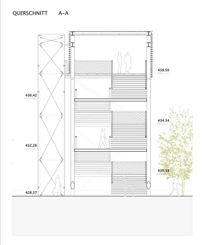 Projekt «Belvedere», Querschnitt.