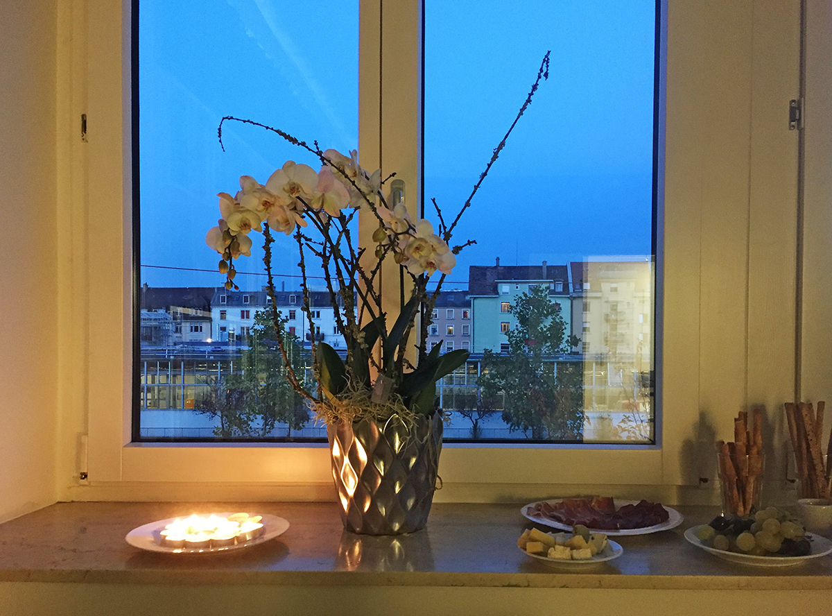 schön war's! Die Orchideen hat uns unsere Vermieterin geschenkt. Herzlichen Dank! espazium – Der Verlag für Baukultur.