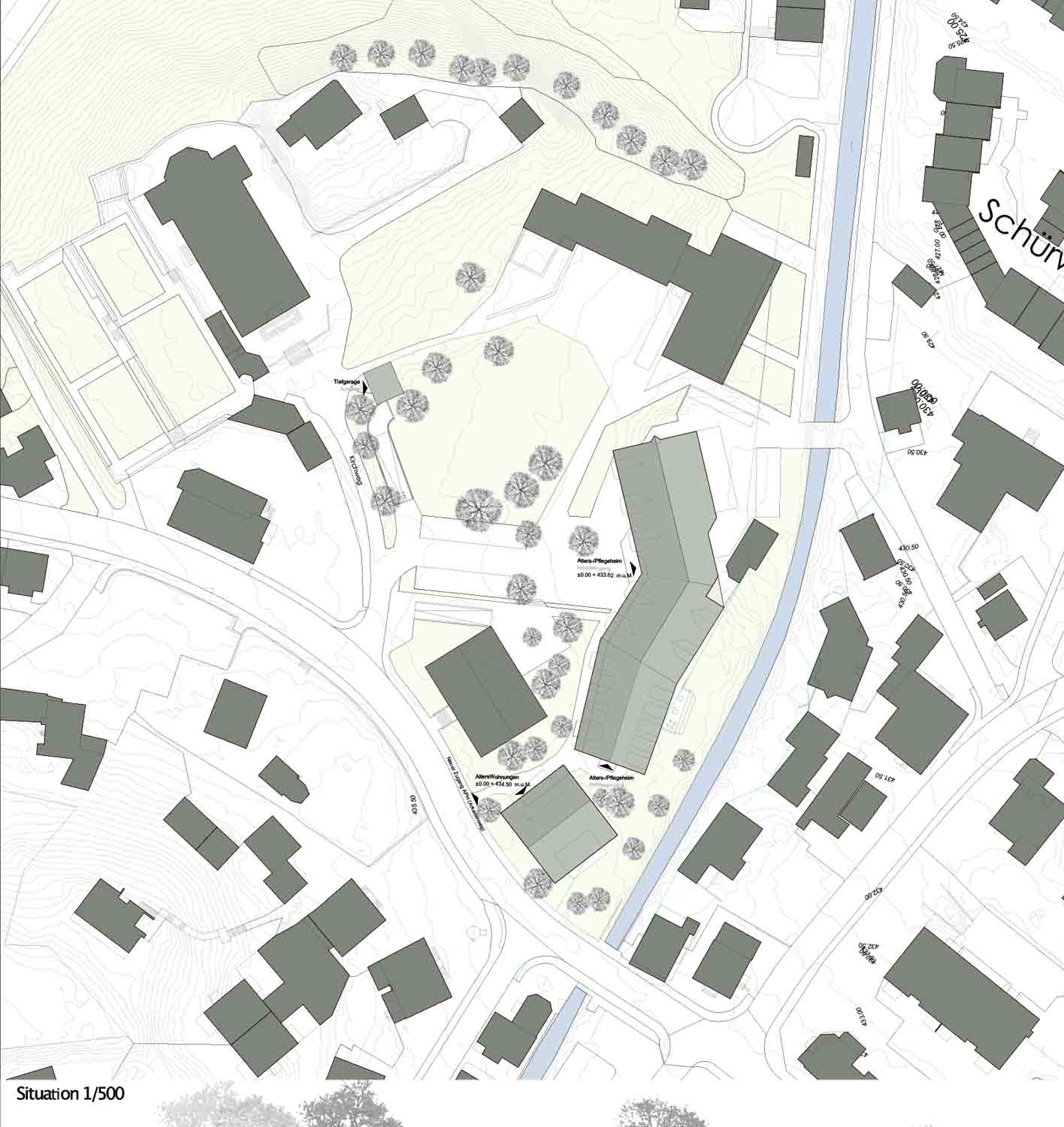 3. Rang: «Arco», fsp architekten, Situation.