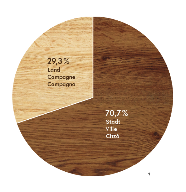 Volume des investissements dans le gros oeuvre en bois pour les maisons unifamiliales par type d’habitat en milieu urbain et rural. Les communes où les nouvelles constructions en bois ont été les plus nombreuses ces dix dernières années sont Zurich, Saanen, Appenzell, Bagnes et Einsiedeln.