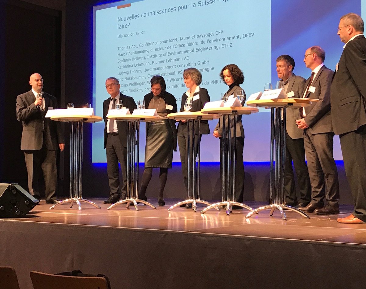 Podiumsdiskussion an der Abschlussveranstaltung des NFP 66 in Bern.