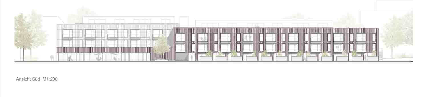 «Maximilian» von Egli Rohr Partner Architekten, Ansicht Südfassade.