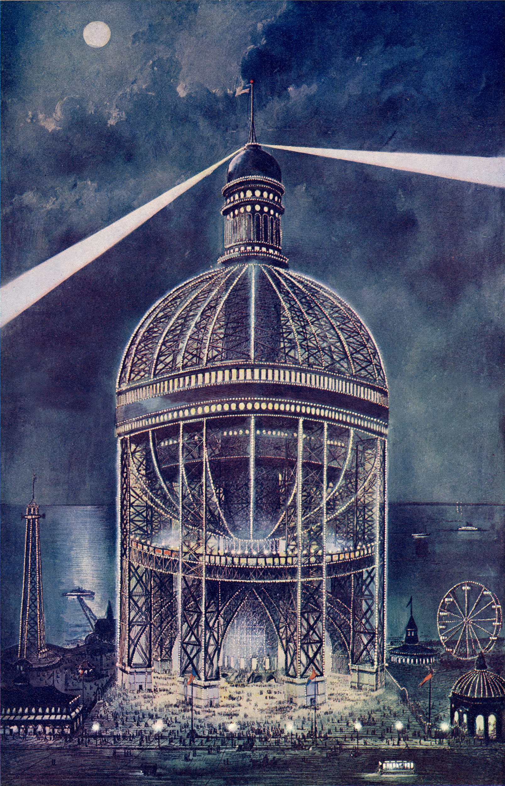 Aerial Globe et Globe tower, Saint Louis World's Fair et Coney Island, 1901-1908