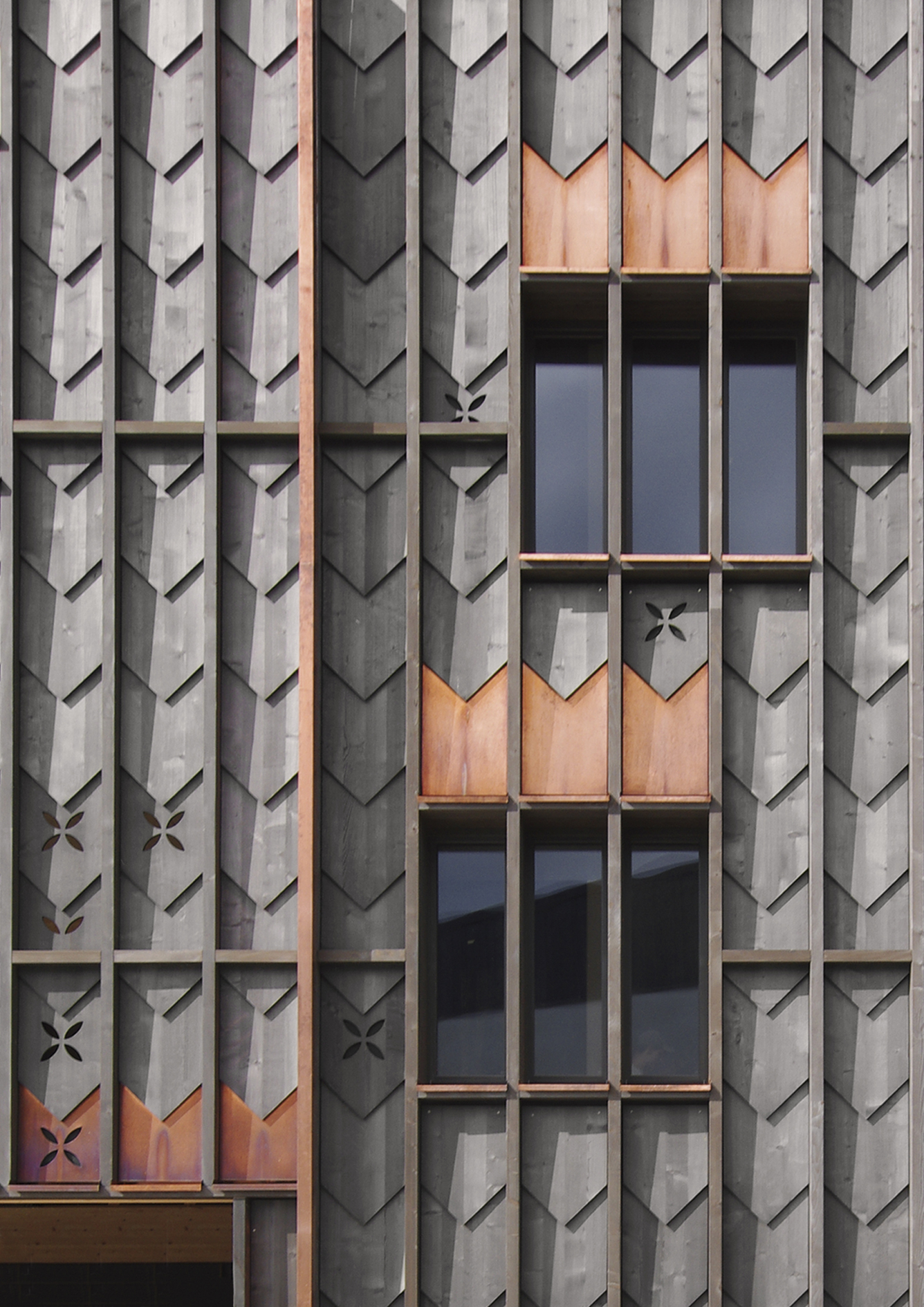 Vue des ouvertures de façade