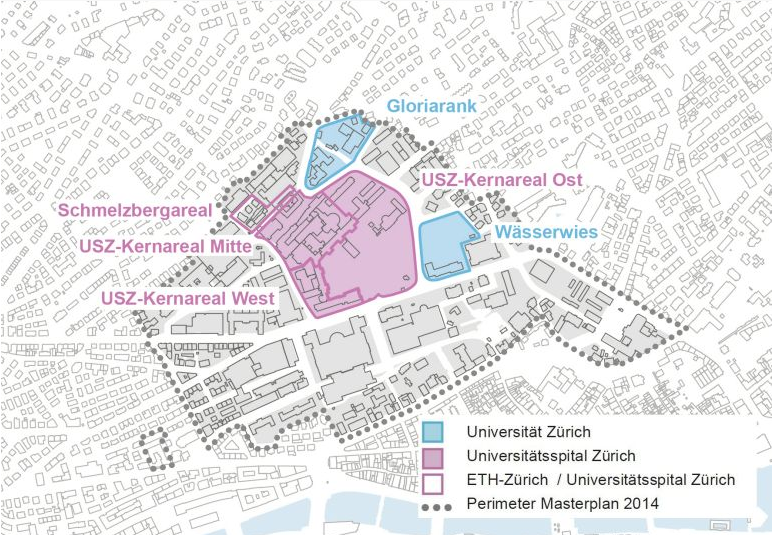 Übersicht über die kantonalen Gestaltungspläne im Hochschulgebiet