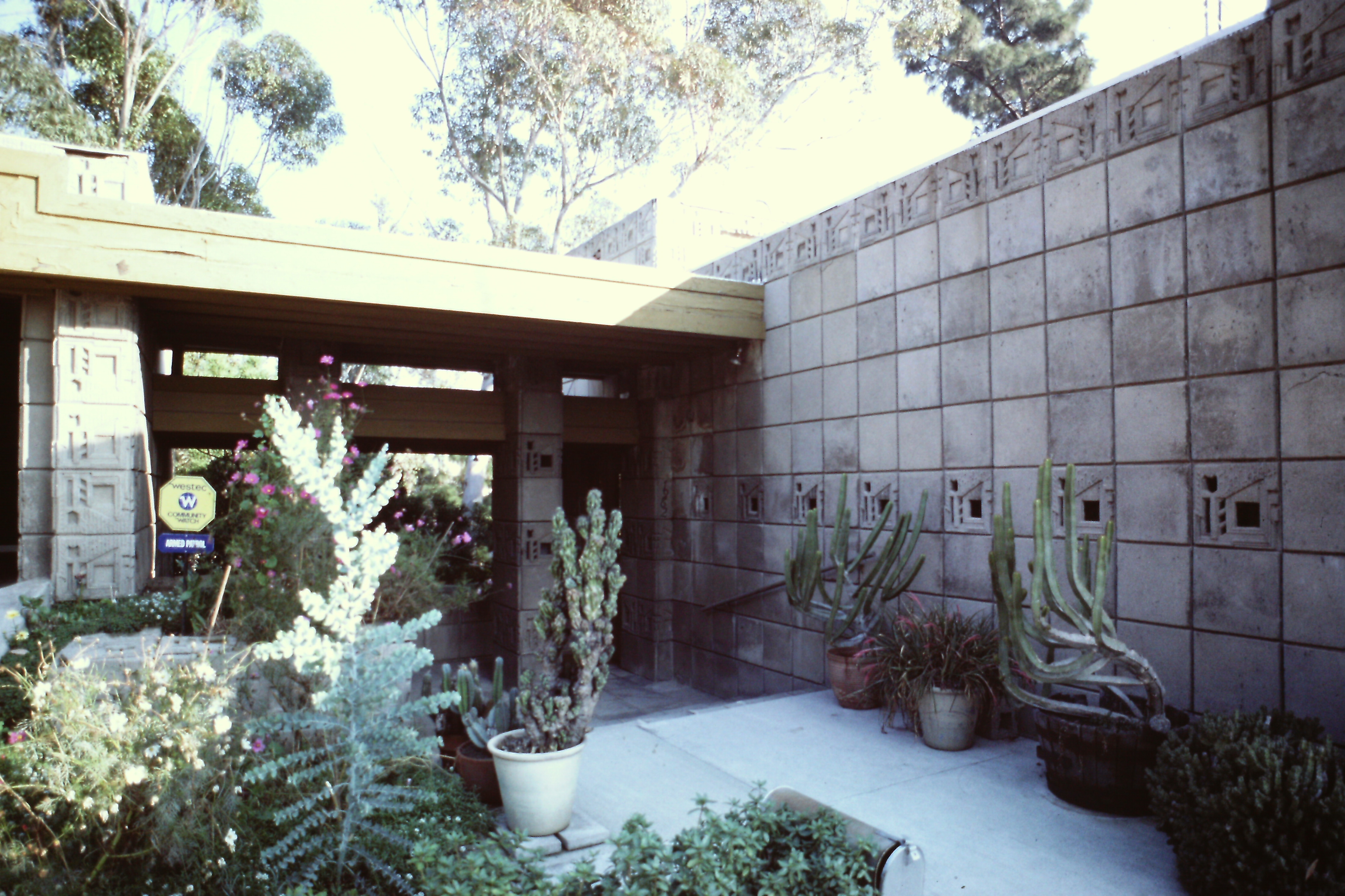 Freeman House, Los Angeles Hollywood, Frank Lloyd Wright, 1922 Diapositive André Corboz