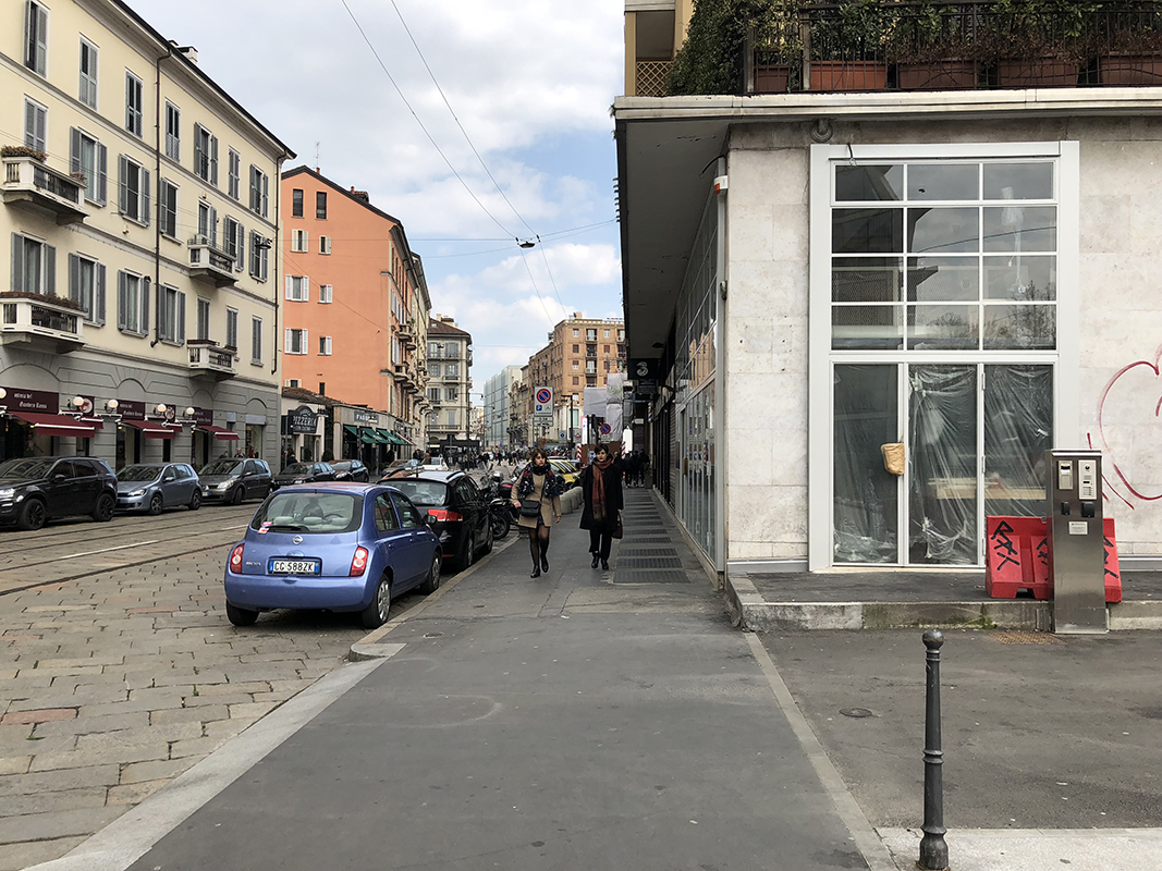 Der Viale Pasubio in östlicher Richtung.