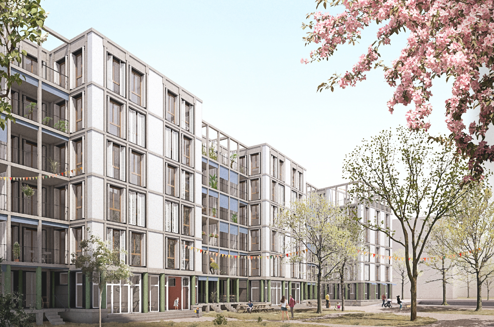 Lot 1 - Perspective du projet Terra Incognita de Esch Sintzel Architekten+Nicolas de Courten architectes