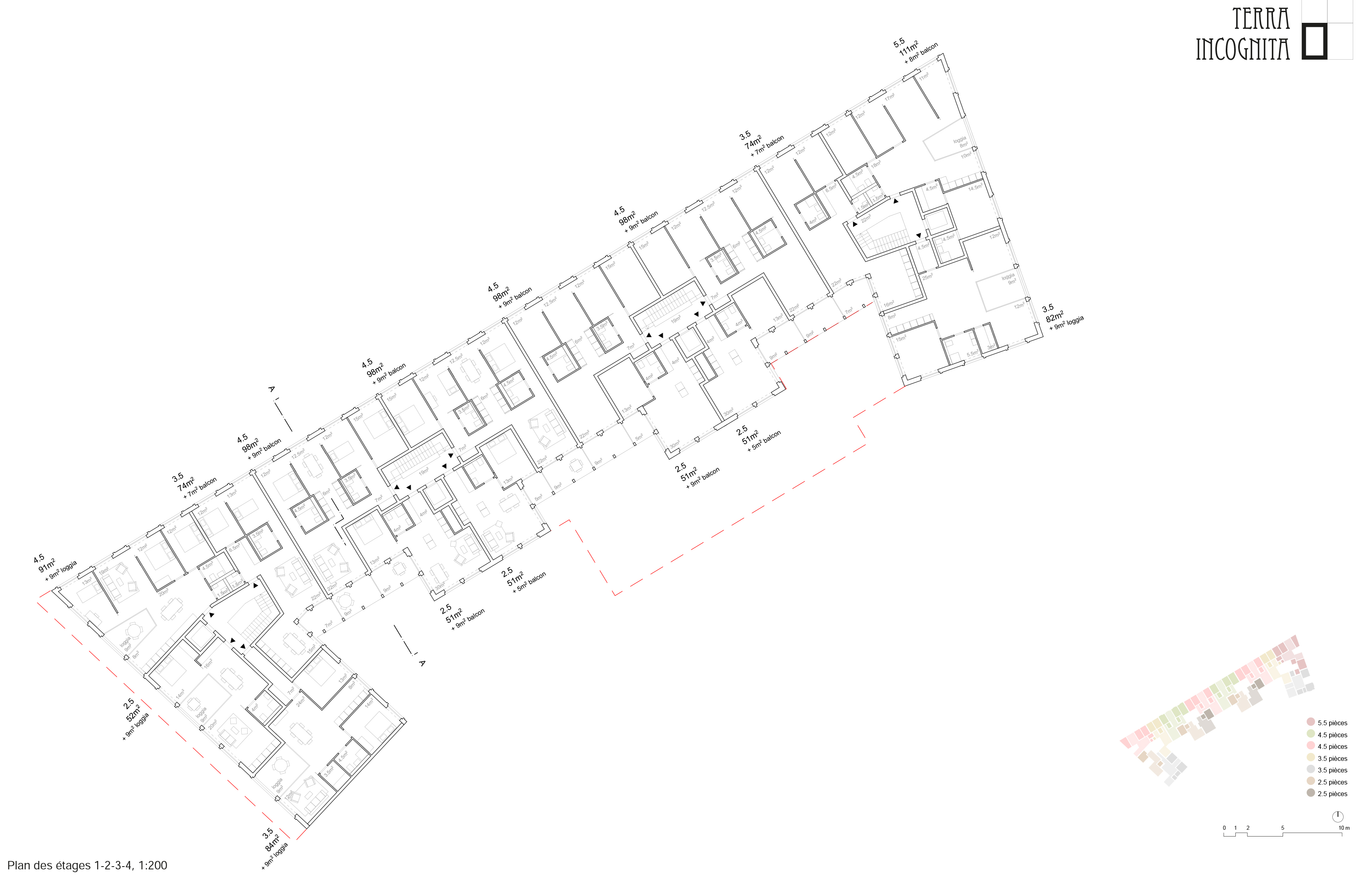 Typologiedu projet Terra Incognita de Esch Sintzel Architekten+Nicolas de Courten architectes