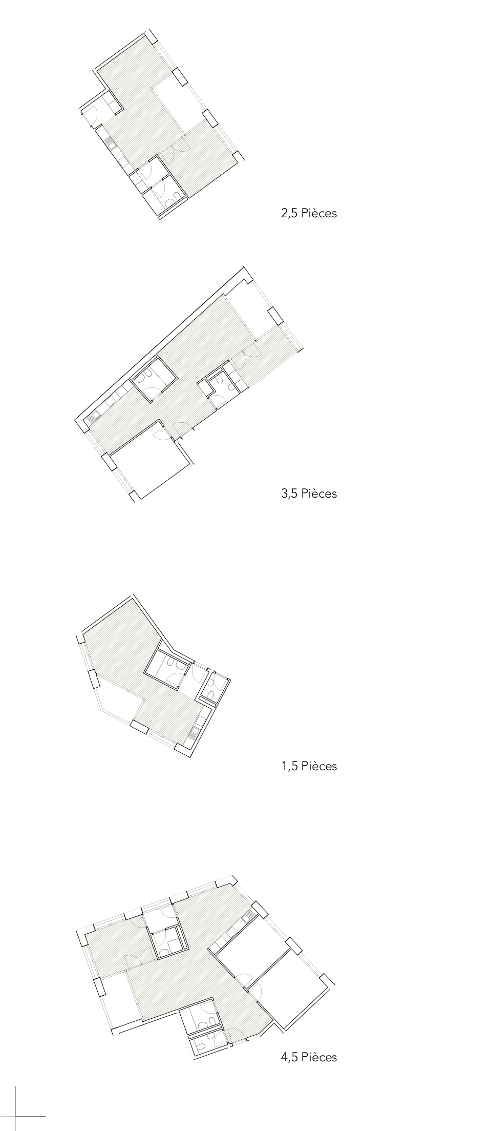 Lot 3 - Typologie du projet LOUVOYONS de LRS Architectes