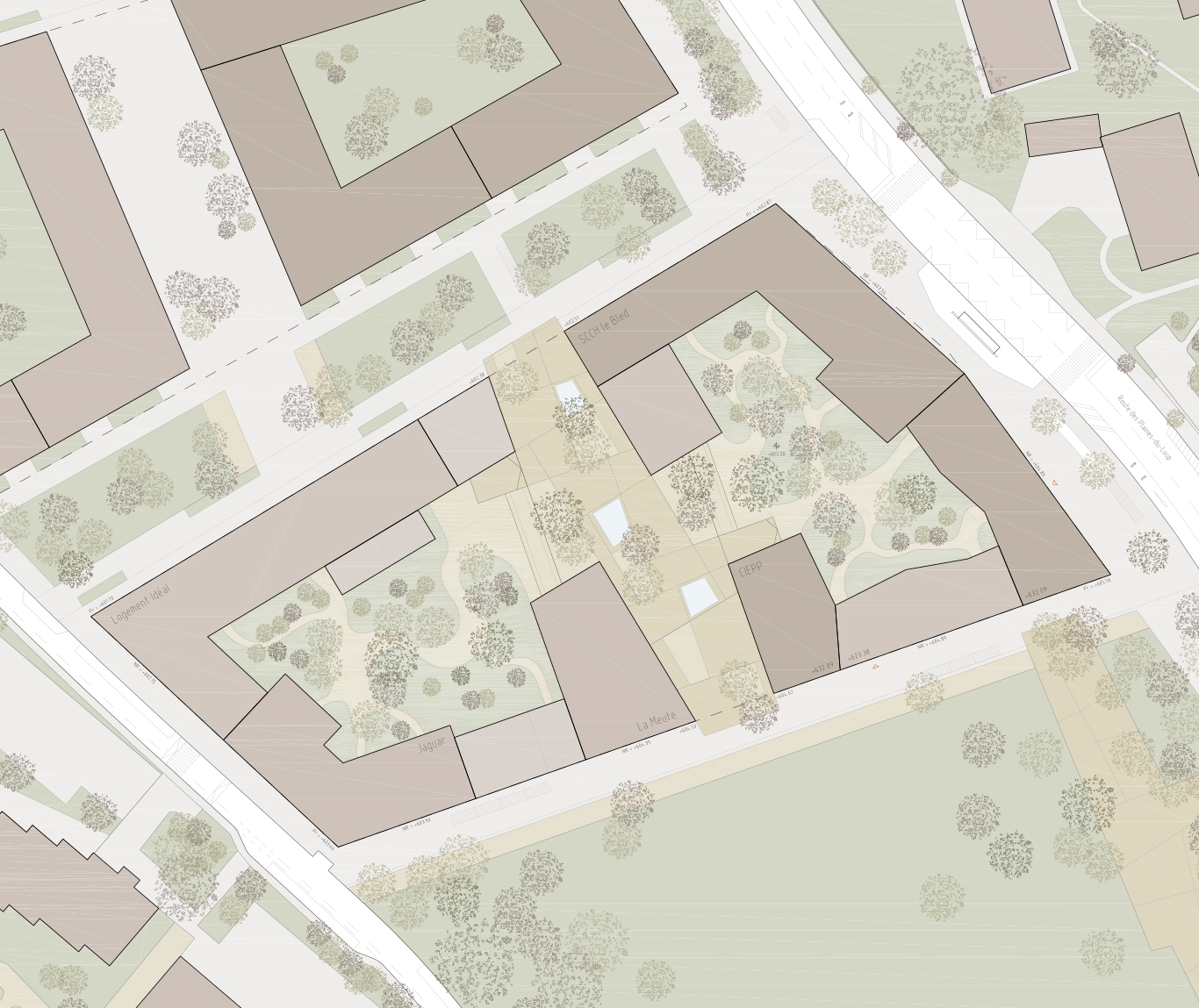 Lot 3 - Plan de situation du projet OSMOSE de dl-c,designlab-construction