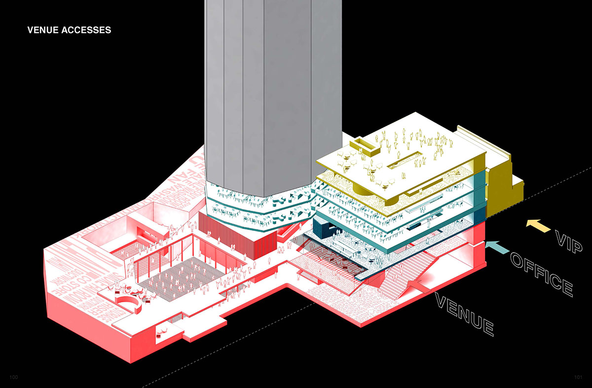 OMA/Rem Koolhaas, Isometrischer Plan für das «Ministry of Sound II», London, 2015.